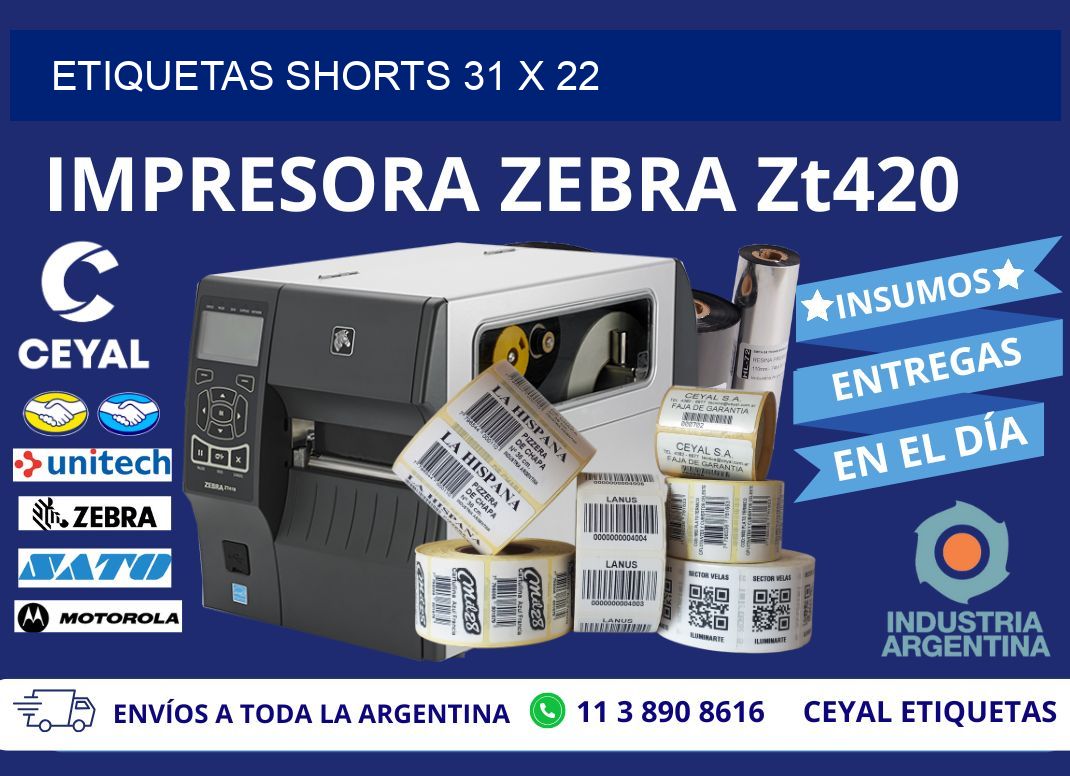 ETIQUETAS SHORTS 31 x 22
