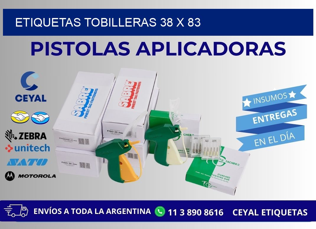 ETIQUETAS TOBILLERAS 38 x 83
