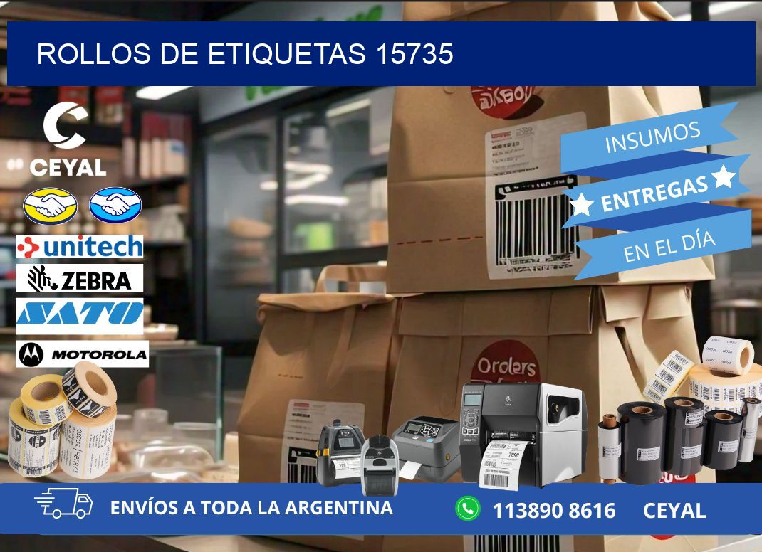 ROLLOS DE ETIQUETAS 15735