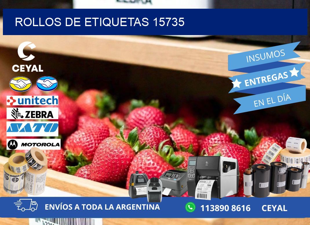 ROLLOS DE ETIQUETAS 15735