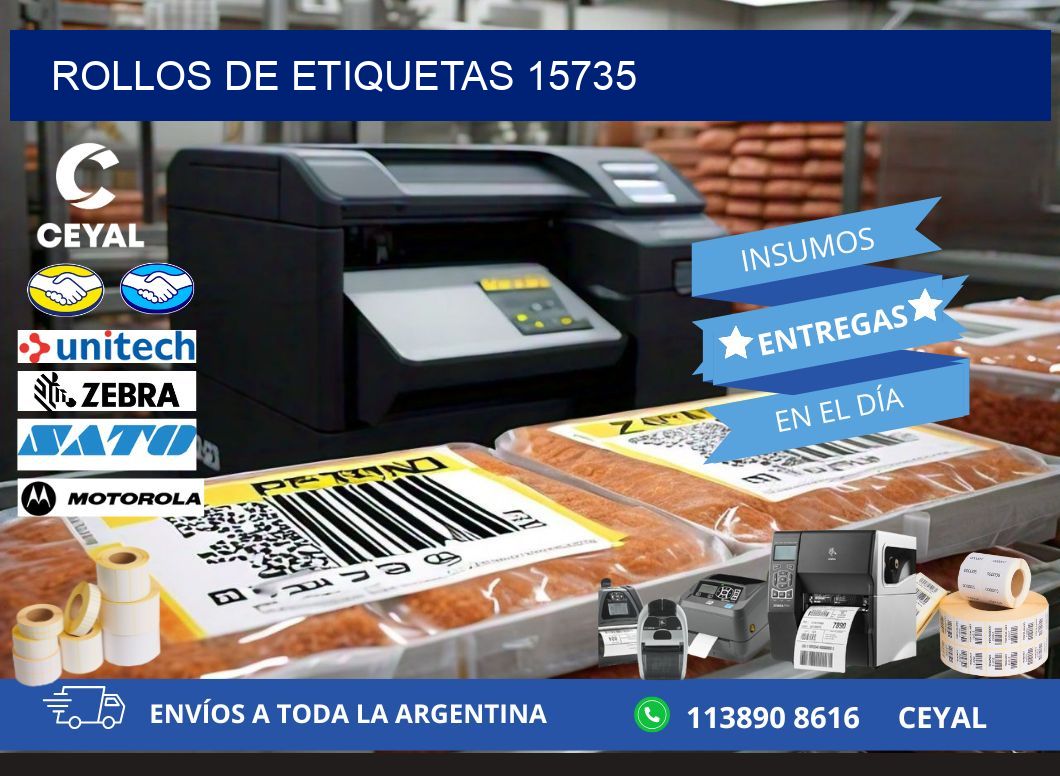 ROLLOS DE ETIQUETAS 15735