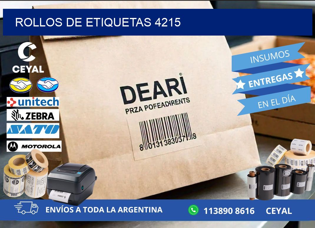 ROLLOS DE ETIQUETAS 4215