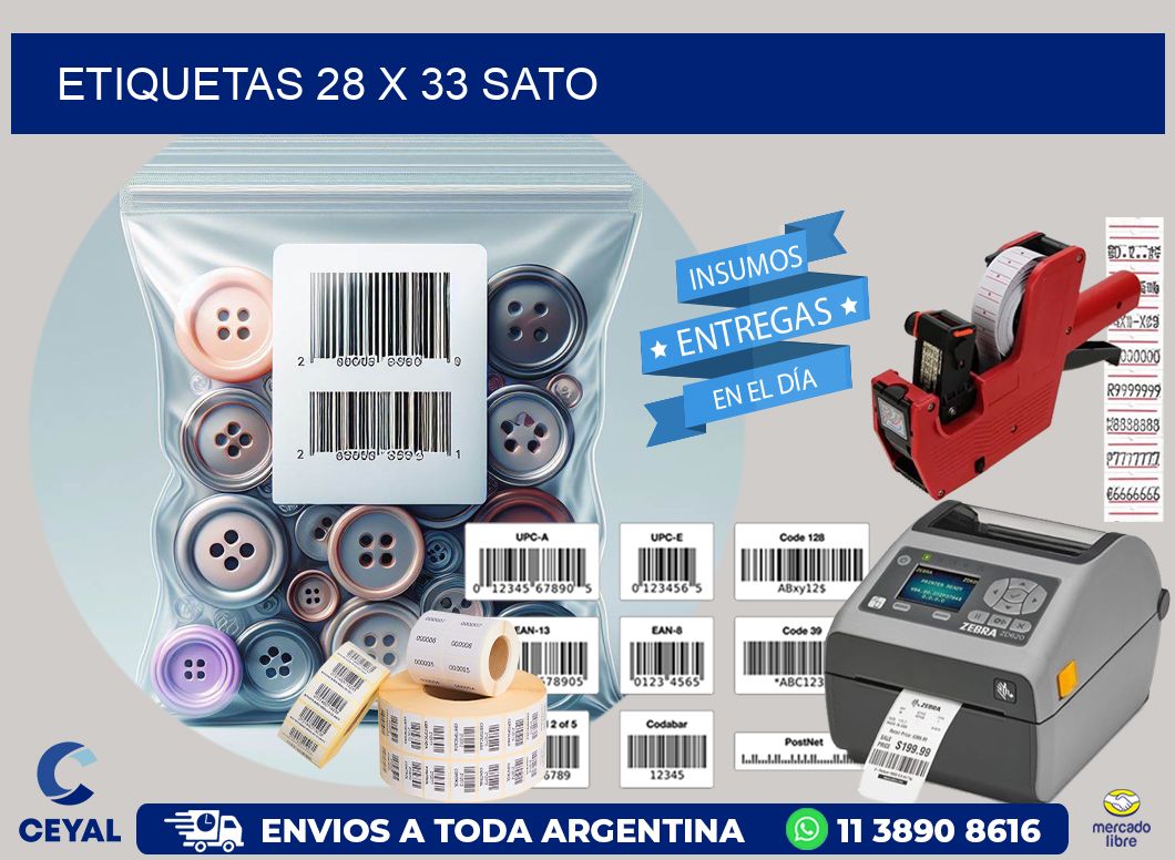 ETIQUETAS 28 x 33 SATO