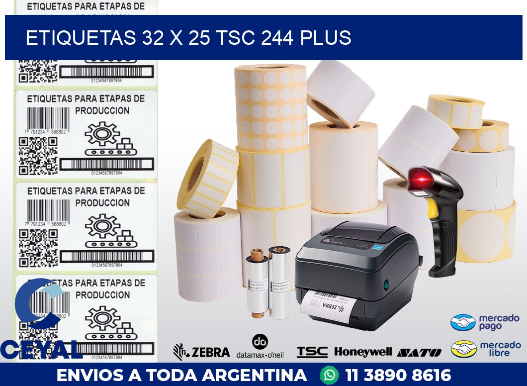 ETIQUETAS 32 x 25 TSC 244 PLUS