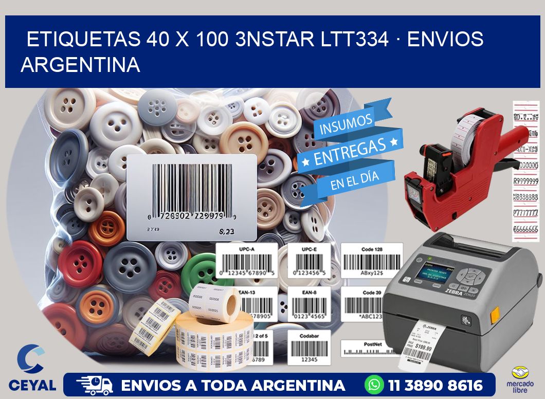 ETIQUETAS 40 x 100 3NSTAR LTT334 · ENVIOS ARGENTINA