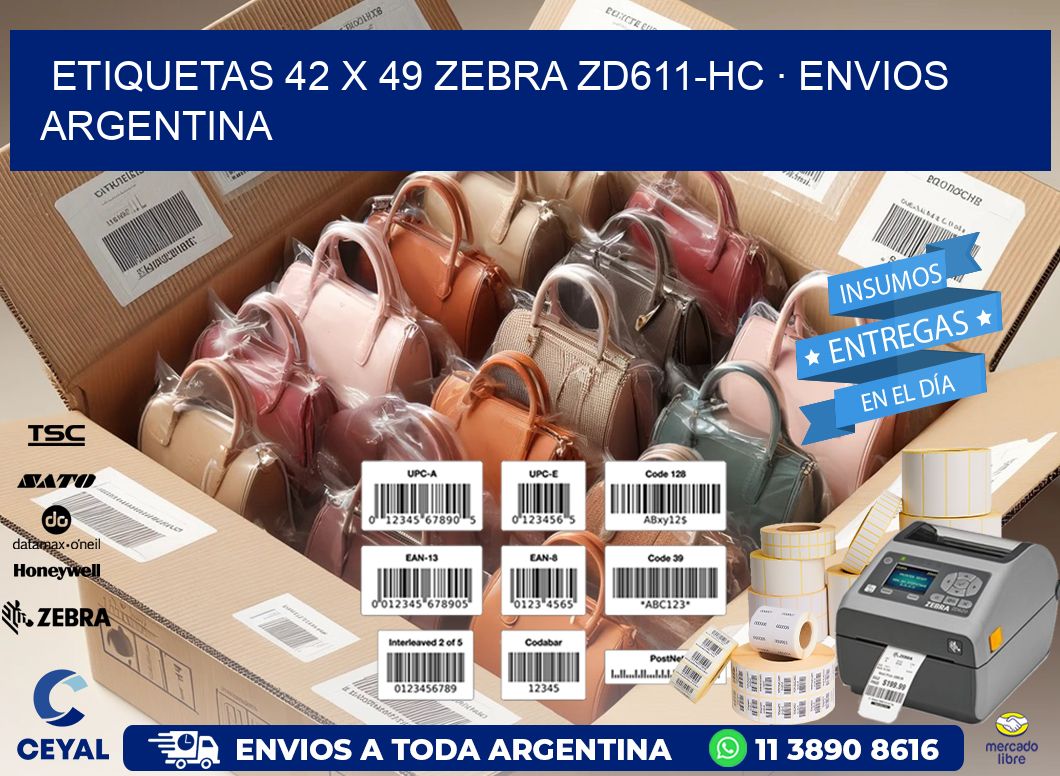 ETIQUETAS 42 x 49 ZEBRA ZD611-HC · ENVIOS ARGENTINA