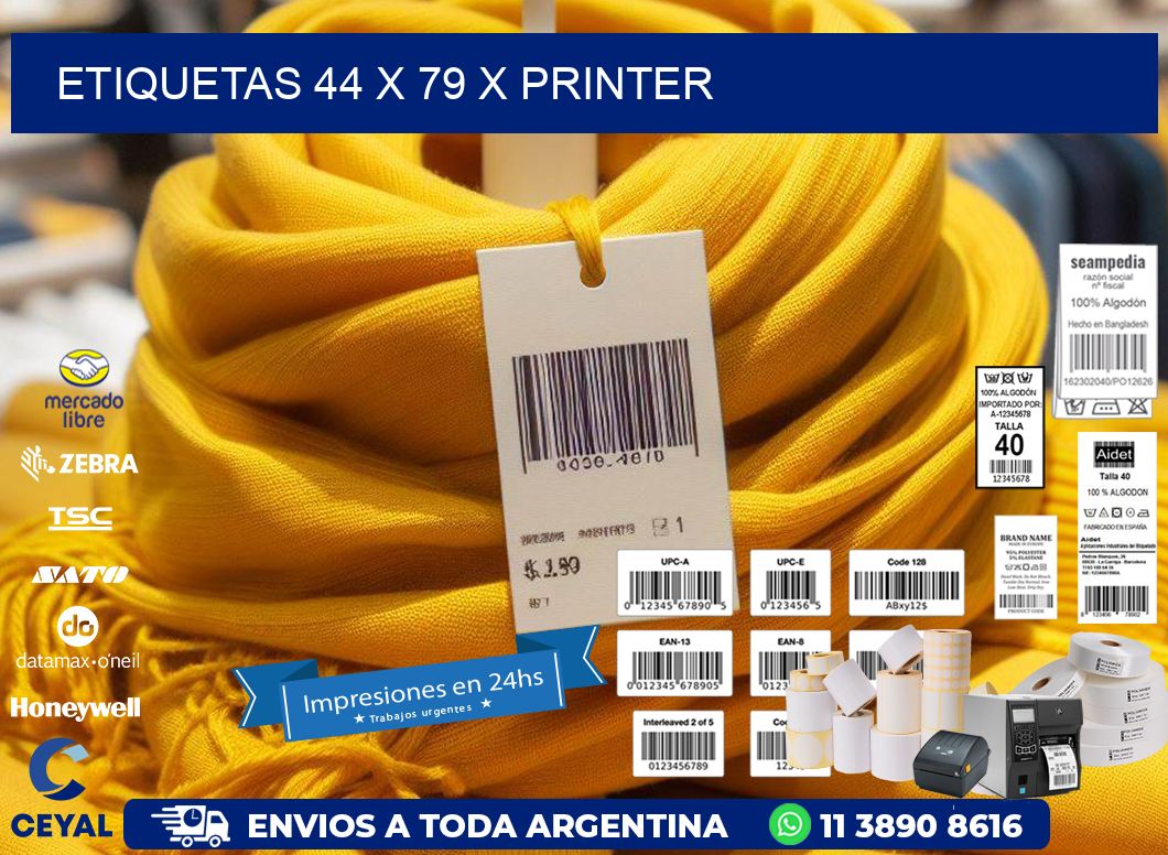 ETIQUETAS 44 x 79 X PRINTER