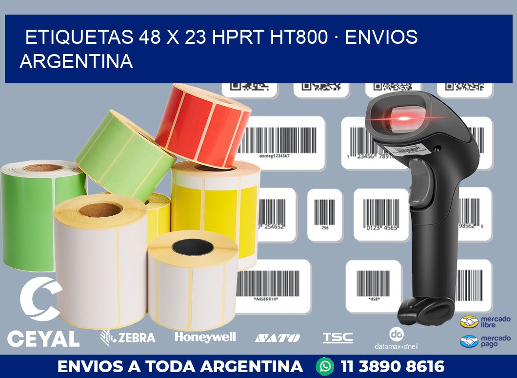 ETIQUETAS 48 x 23 HPRT HT800 · ENVIOS ARGENTINA