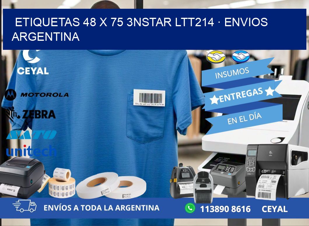 ETIQUETAS 48 x 75 3NSTAR LTT214 · ENVIOS ARGENTINA