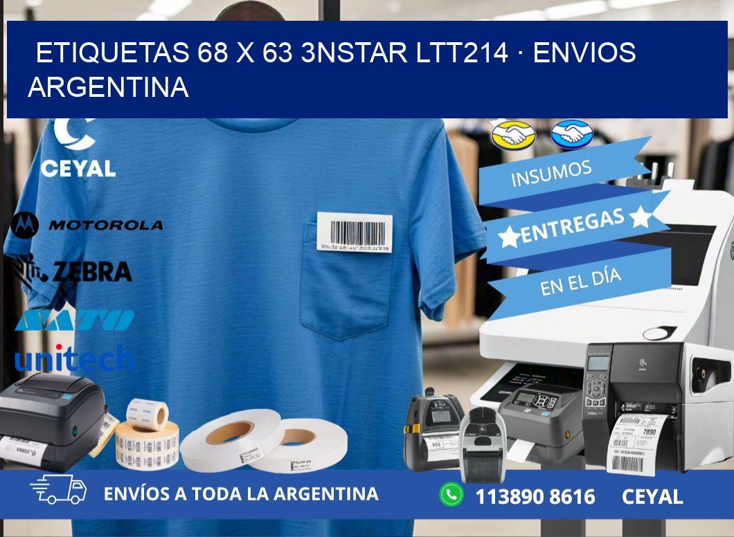 ETIQUETAS 68 x 63 3NSTAR LTT214 · ENVIOS ARGENTINA