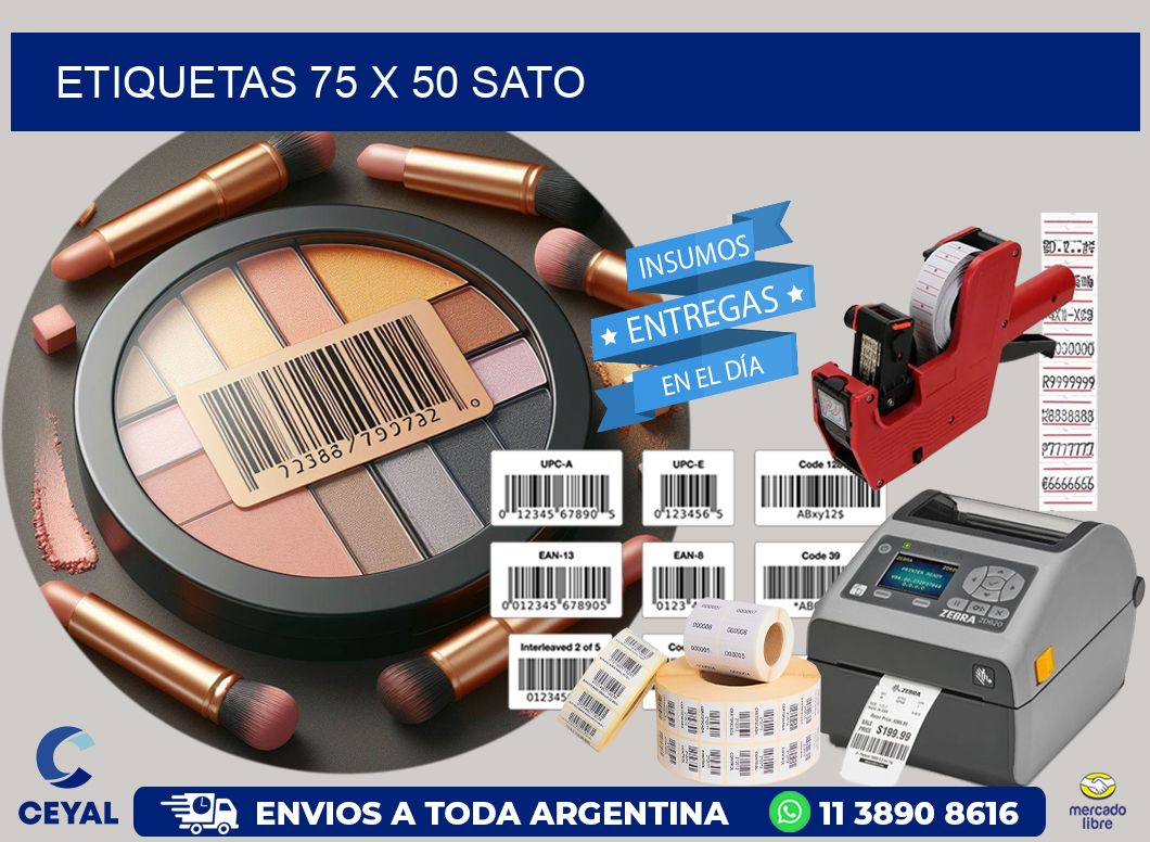 ETIQUETAS 75 x 50 SATO
