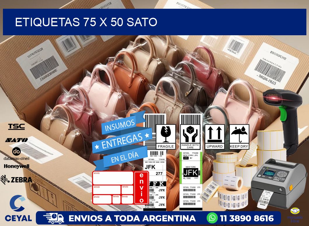 ETIQUETAS 75 x 50 SATO