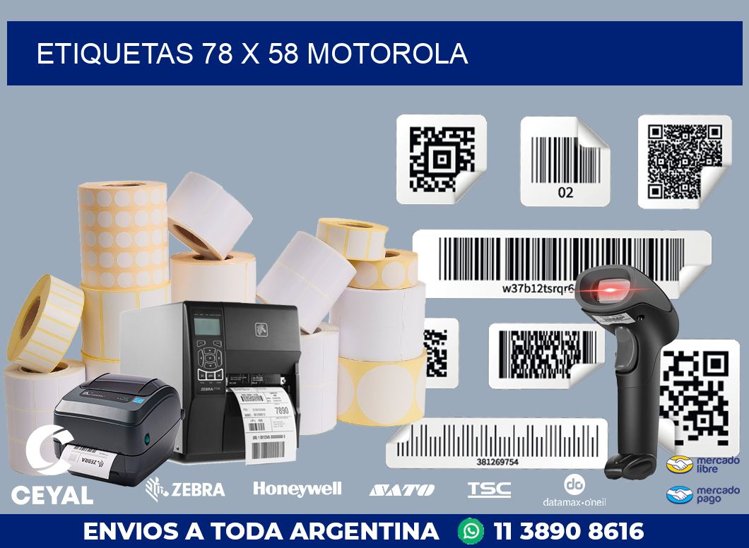 ETIQUETAS 78 x 58 MOTOROLA