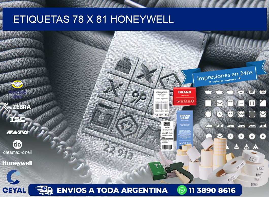 ETIQUETAS 78 x 81 HONEYWELL