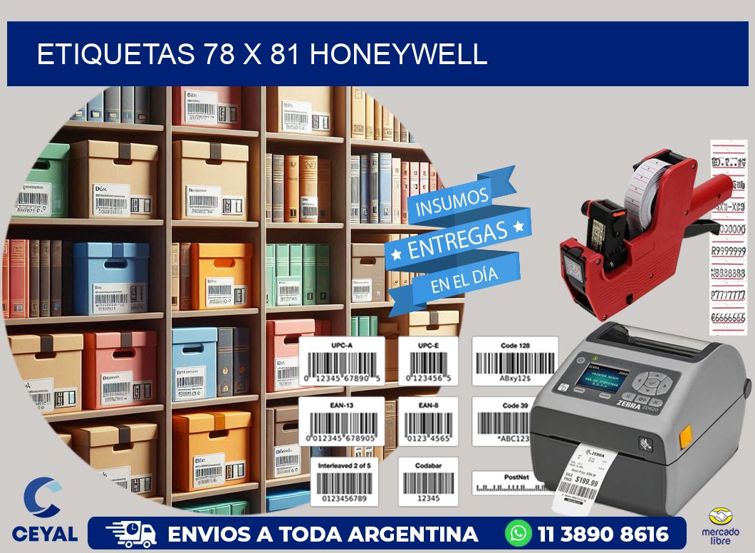 ETIQUETAS 78 x 81 HONEYWELL