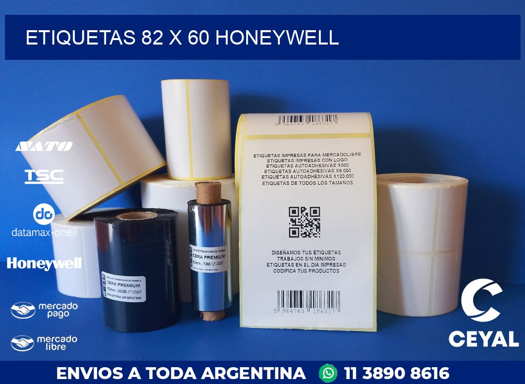 ETIQUETAS 82 x 60 HONEYWELL
