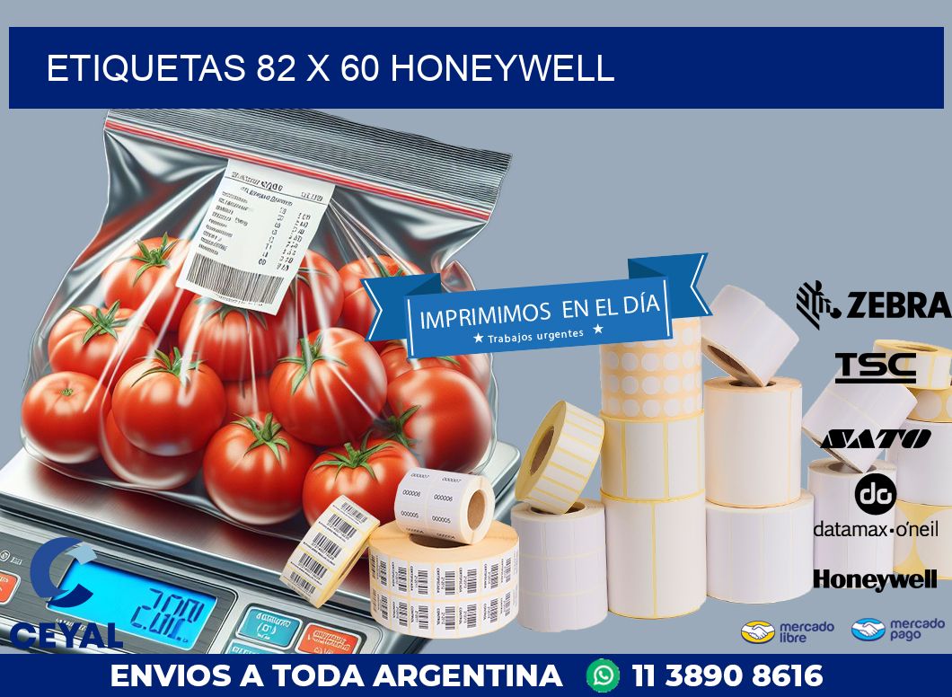 ETIQUETAS 82 x 60 HONEYWELL