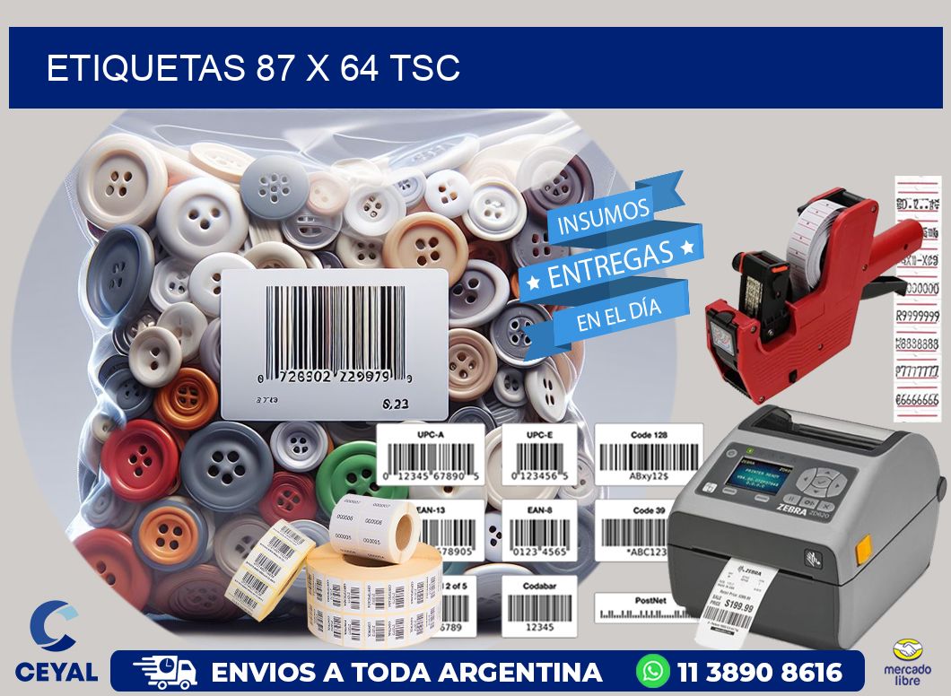 ETIQUETAS 87 x 64 TSC