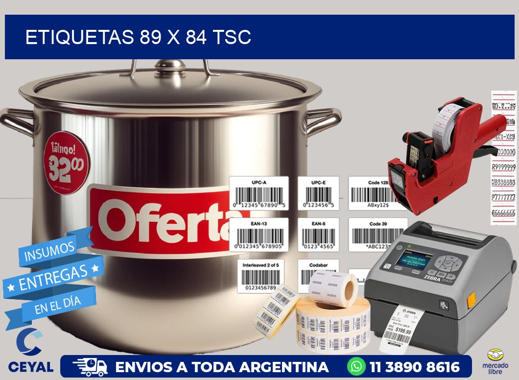 ETIQUETAS 89 x 84 TSC