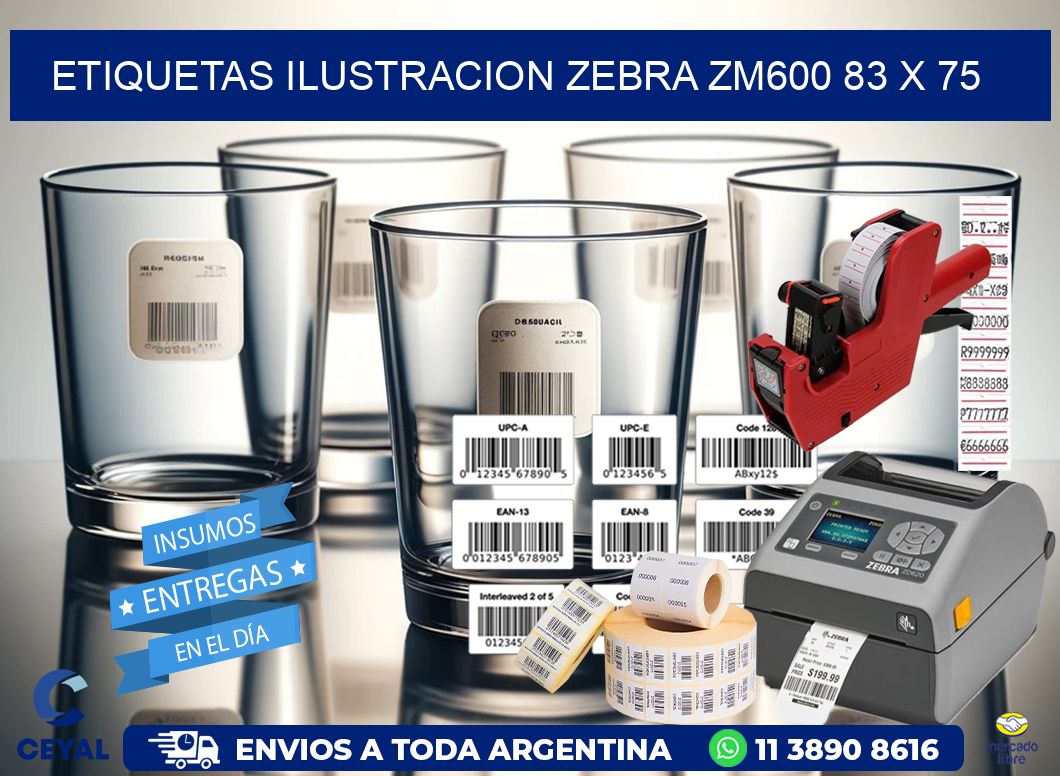 ETIQUETAS ILUSTRACION ZEBRA ZM600 83 x 75