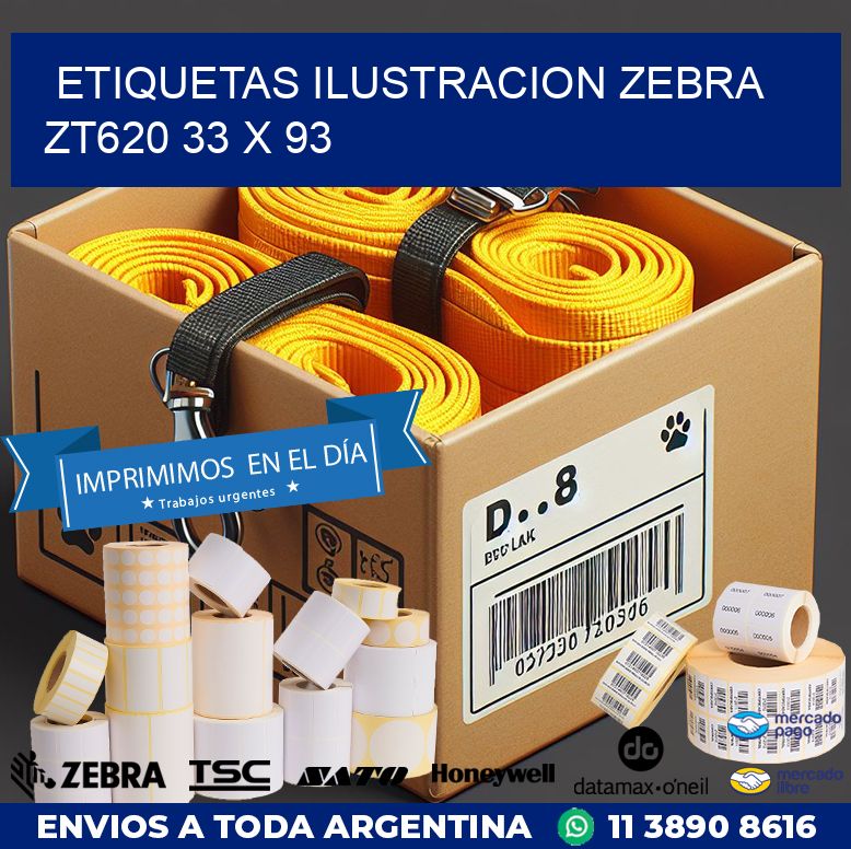 ETIQUETAS ILUSTRACION ZEBRA ZT620 33 x 93