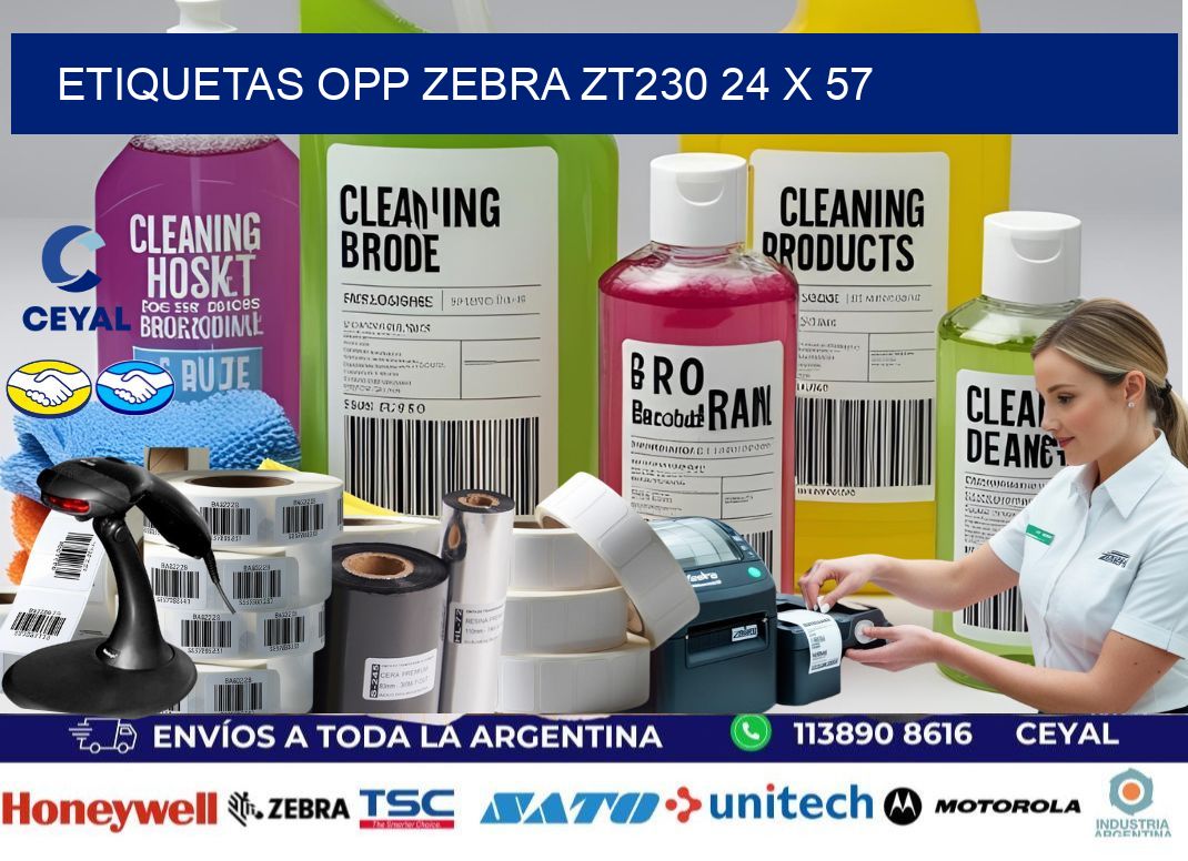 ETIQUETAS OPP ZEBRA ZT230 24 x 57