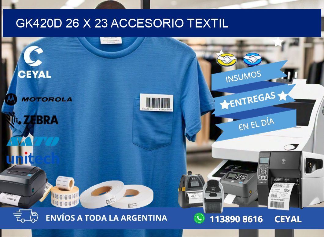 GK420D 26 x 23 ACCESORIO TEXTIL