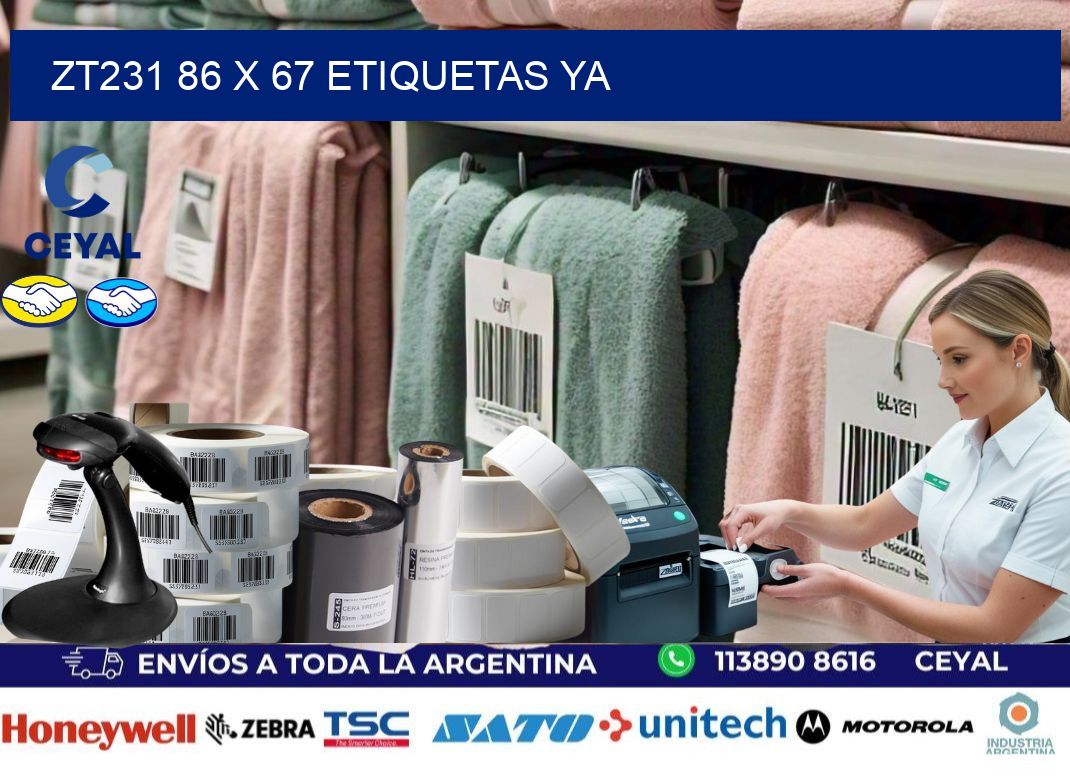ZT231 86 x 67 ETIQUETAS YA