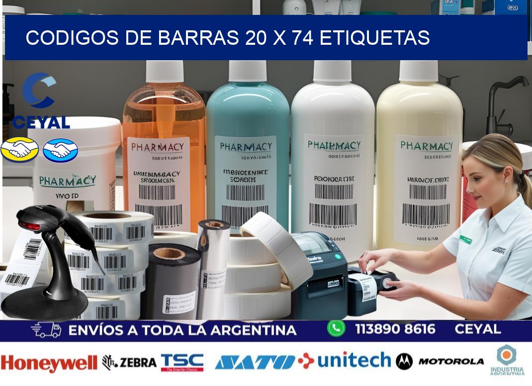 codigos de barras 20 x 74 etiquetas