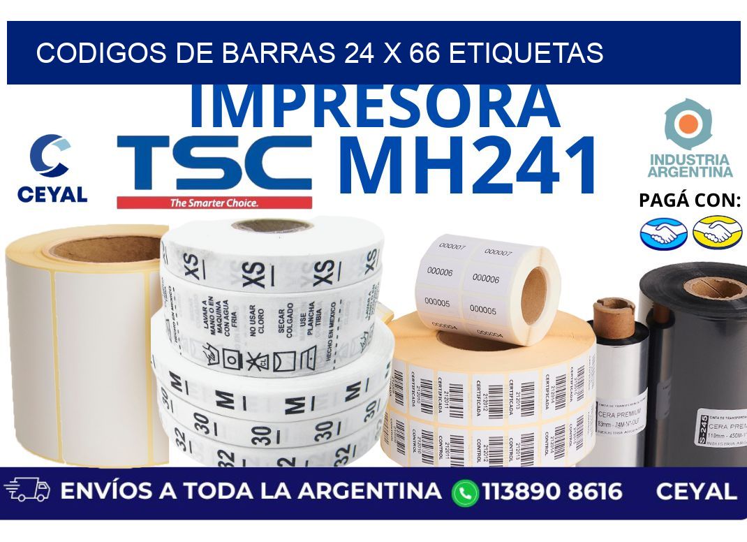 codigos de barras 24 x 66 etiquetas