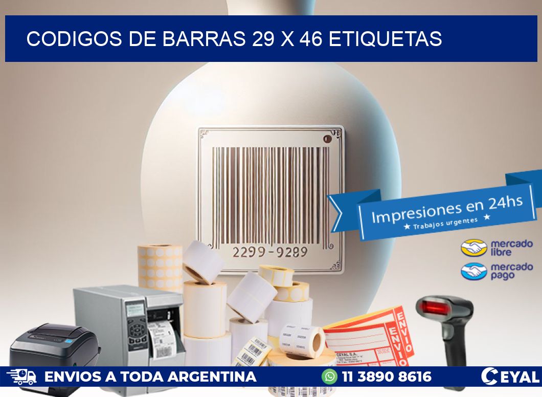 codigos de barras 29 x 46 etiquetas