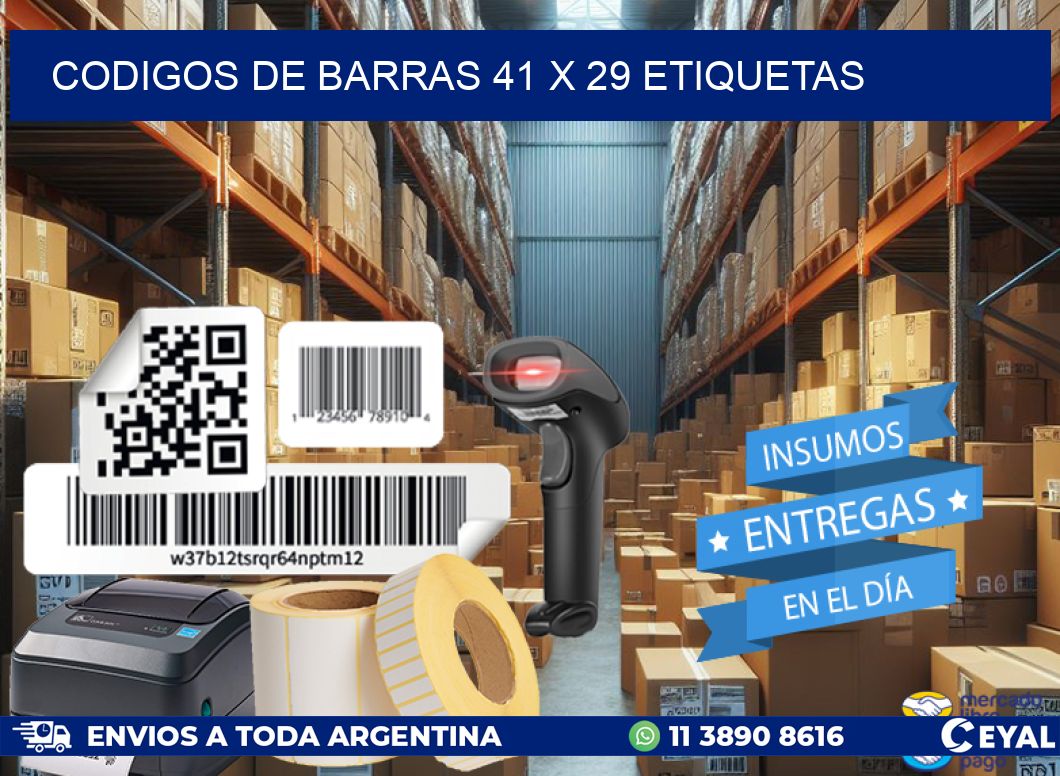 codigos de barras 41 x 29 etiquetas