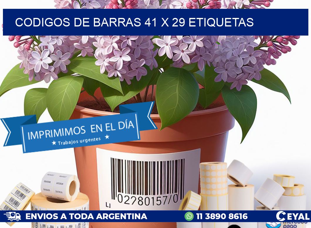 codigos de barras 41 x 29 etiquetas