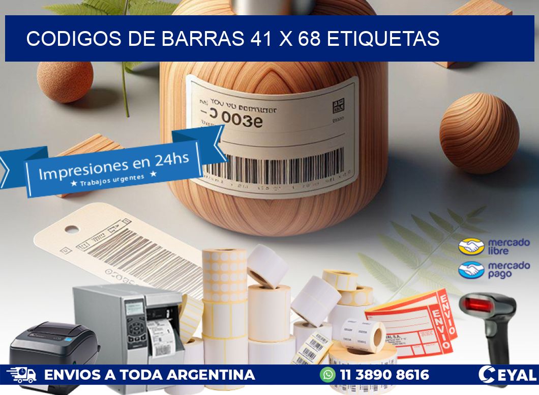 codigos de barras 41 x 68 etiquetas