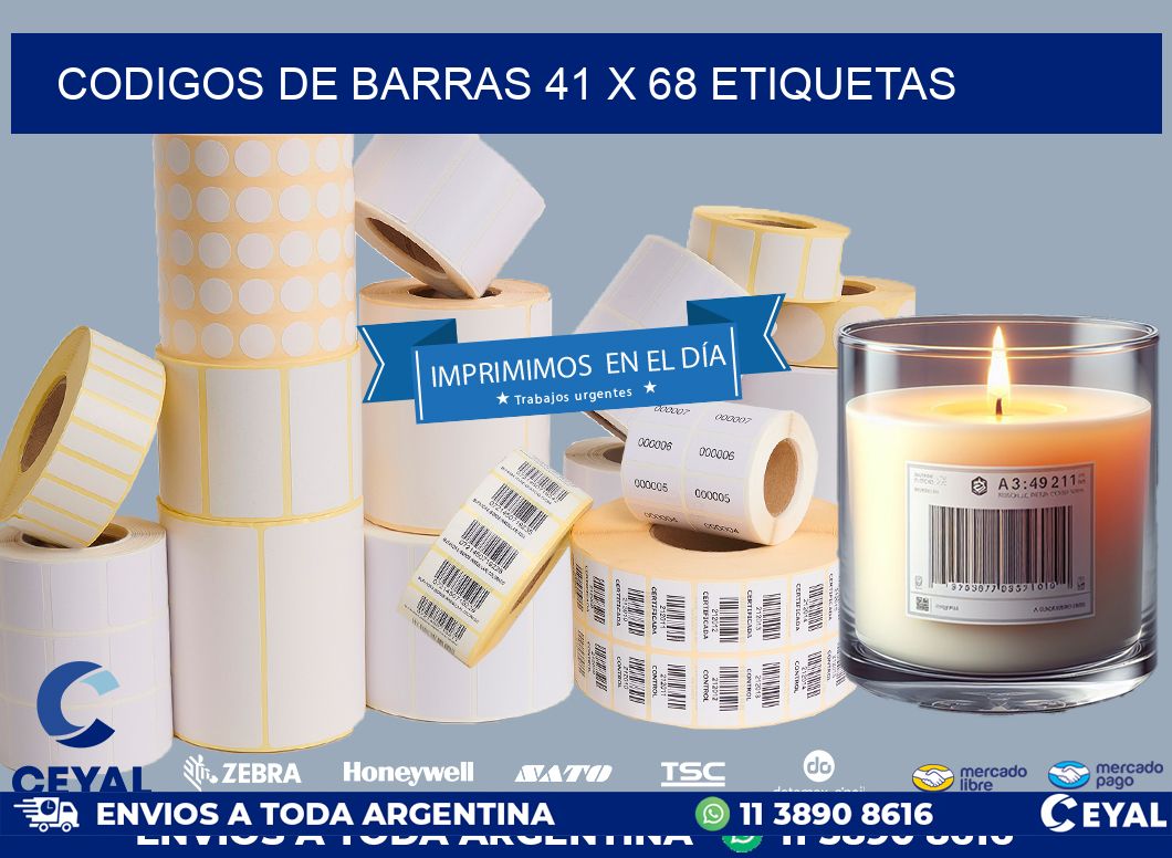 codigos de barras 41 x 68 etiquetas