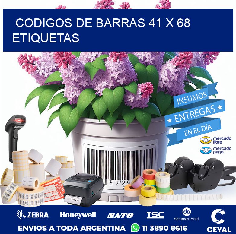 codigos de barras 41 x 68 etiquetas