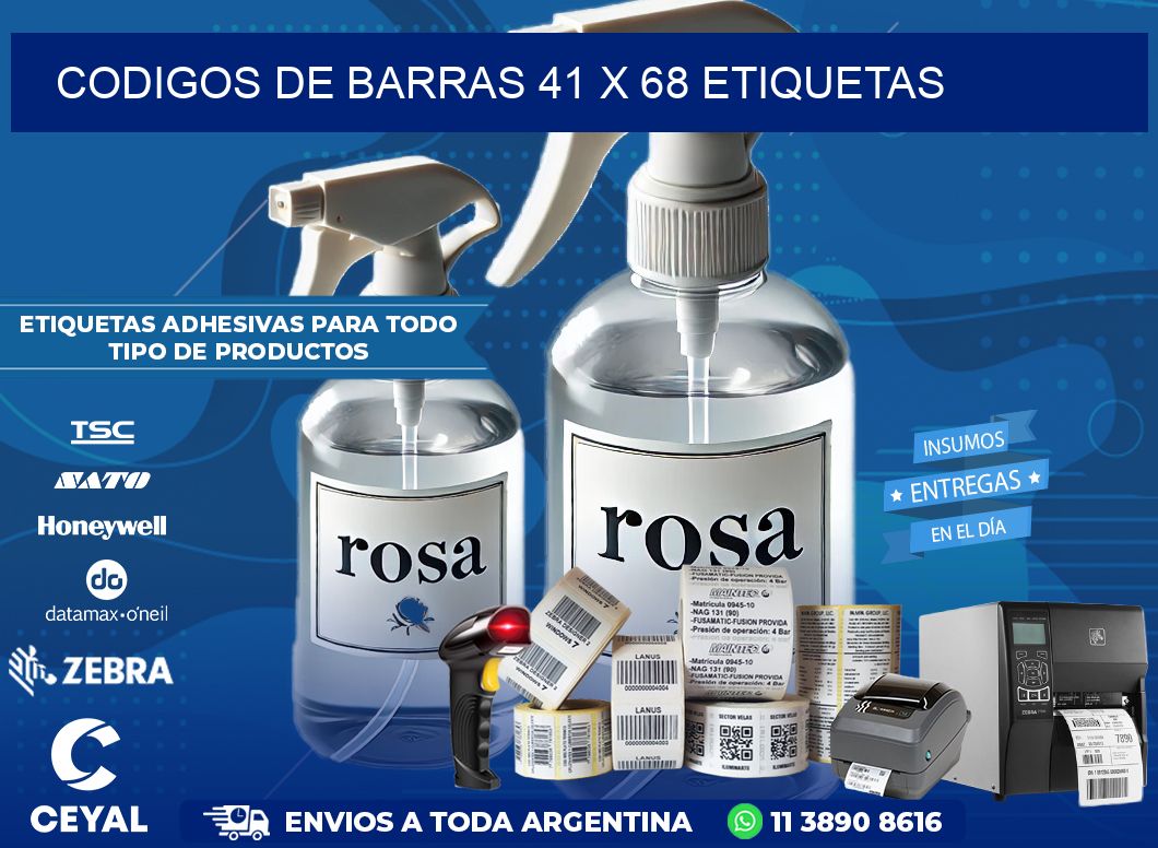 codigos de barras 41 x 68 etiquetas