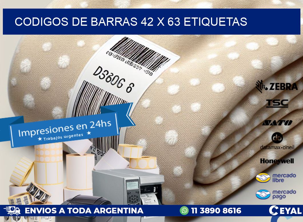 codigos de barras 42 x 63 etiquetas