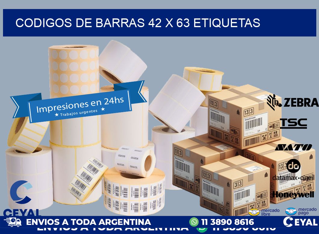 codigos de barras 42 x 63 etiquetas