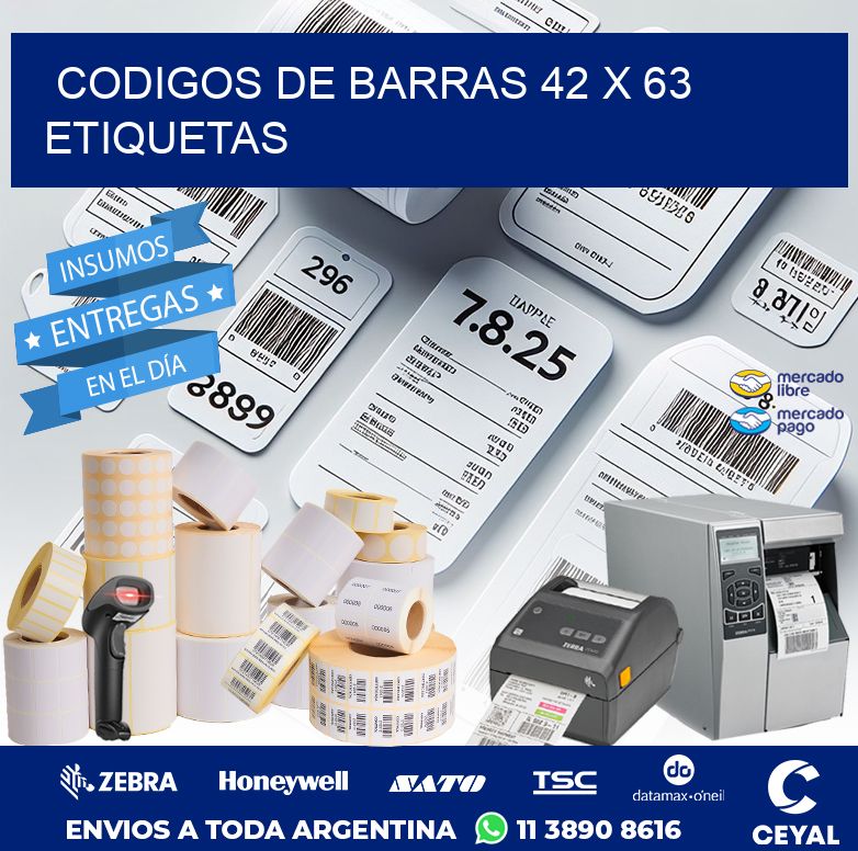 codigos de barras 42 x 63 etiquetas