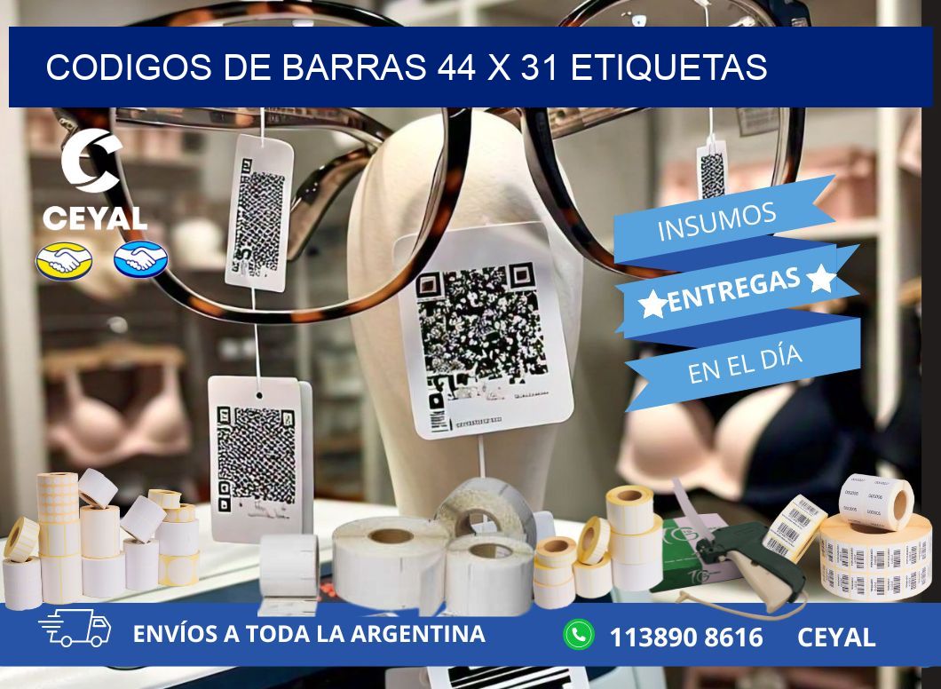 codigos de barras 44 x 31 etiquetas
