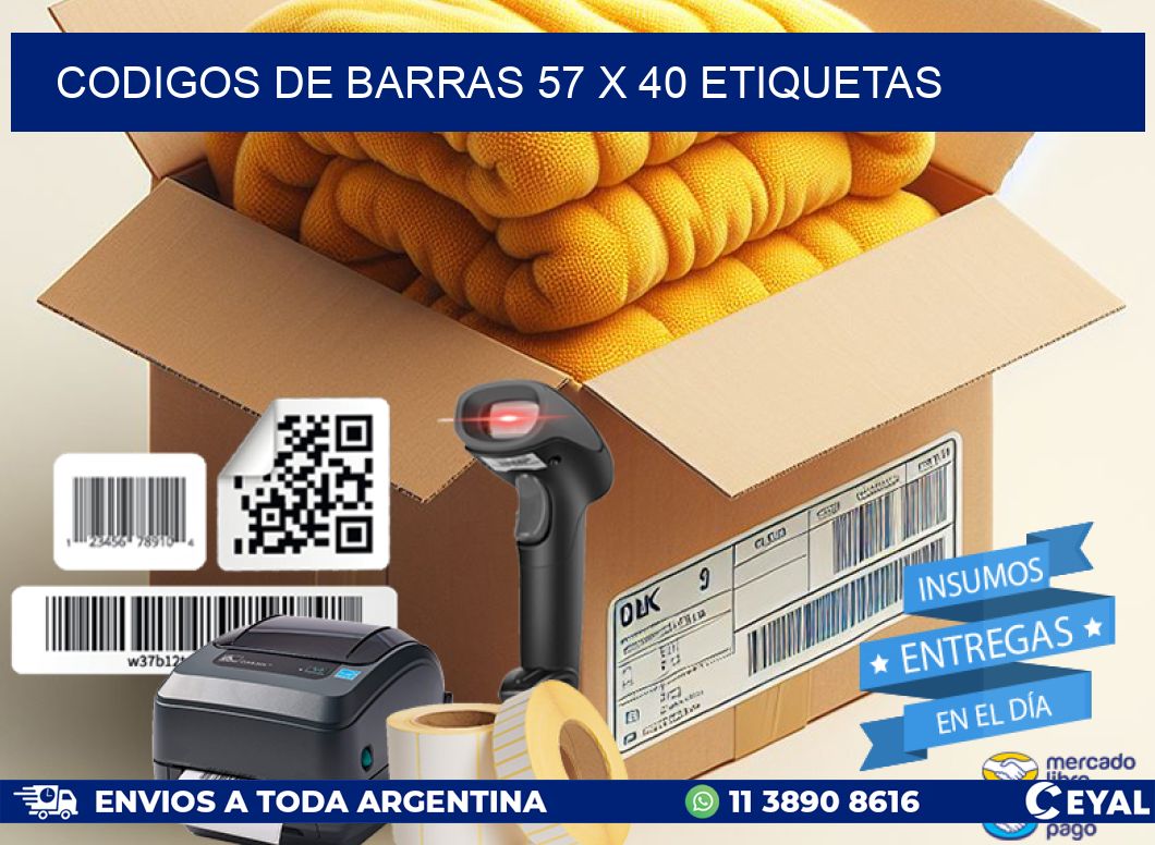 codigos de barras 57 x 40 etiquetas