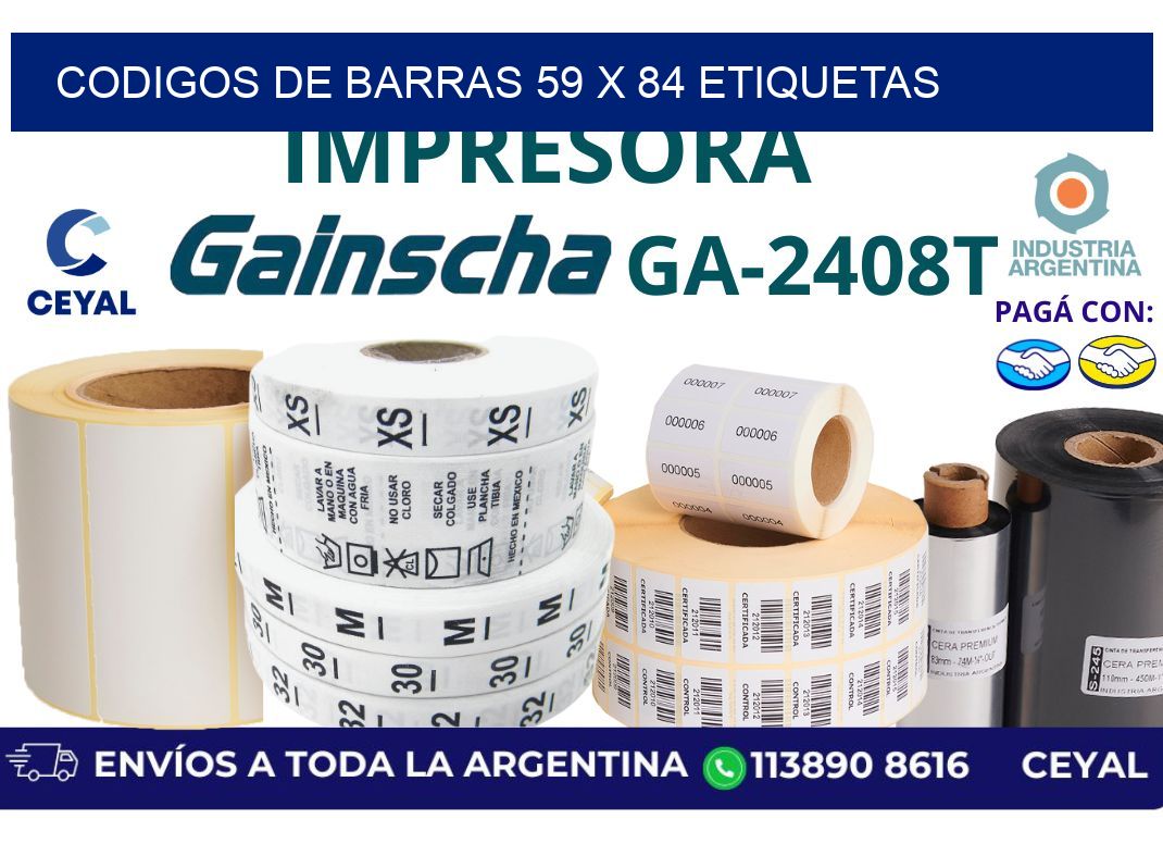 codigos de barras 59 x 84 etiquetas