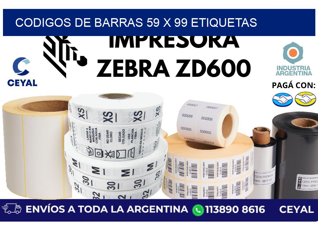 codigos de barras 59 x 99 etiquetas