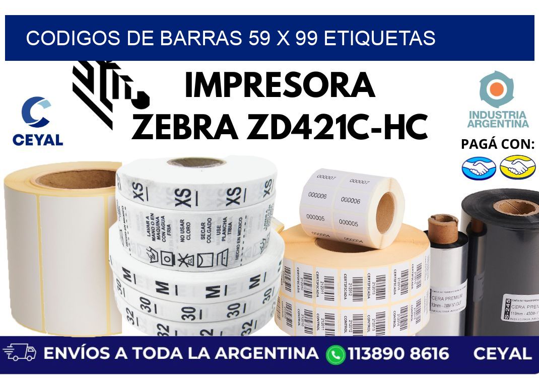 codigos de barras 59 x 99 etiquetas