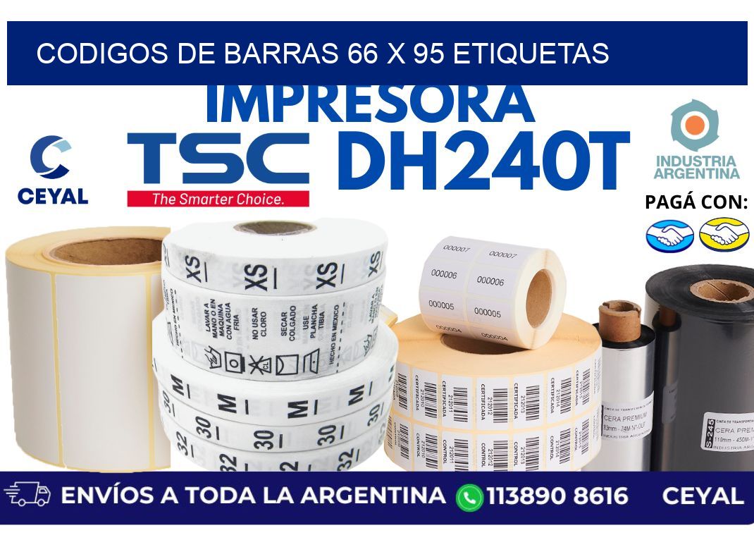 codigos de barras 66 x 95 etiquetas