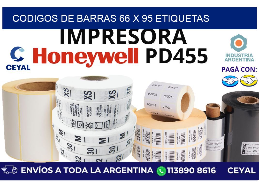 codigos de barras 66 x 95 etiquetas