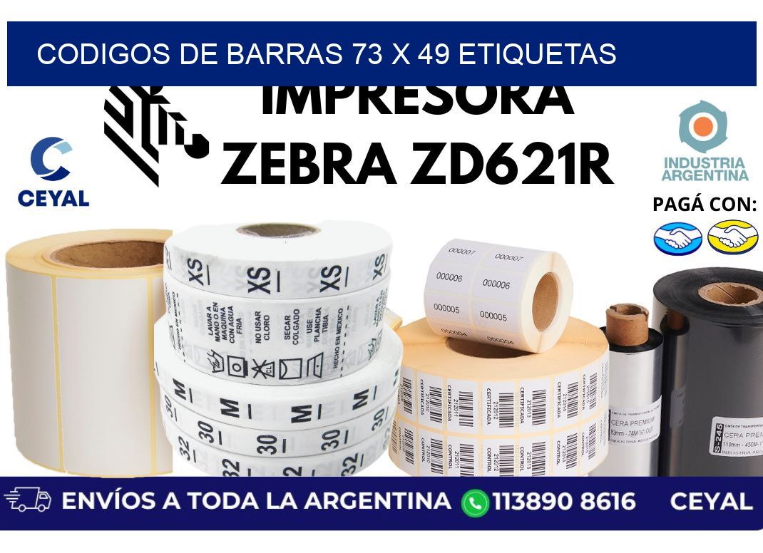codigos de barras 73 x 49 etiquetas