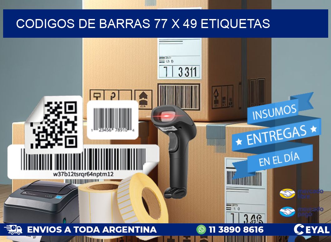 codigos de barras 77 x 49 etiquetas