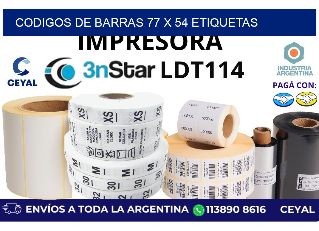 codigos de barras 77 x 54 etiquetas